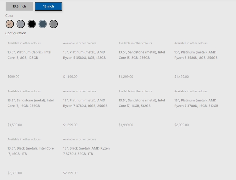 microsoft surfacelaptop3price 1